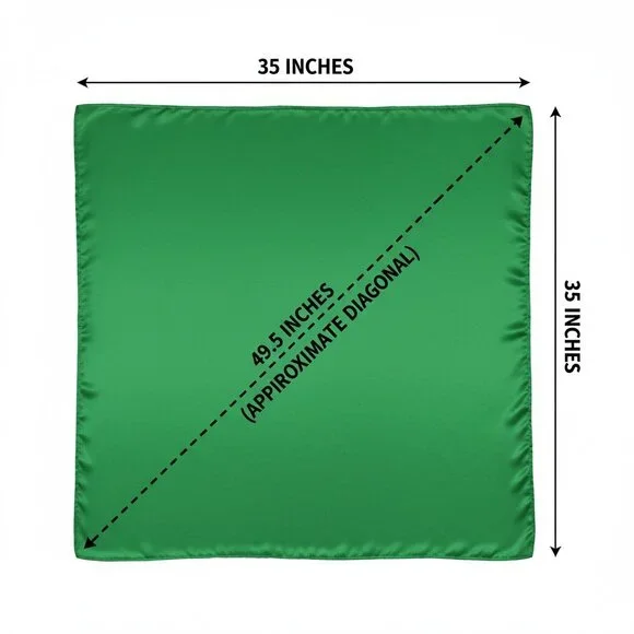 Emerald Green Wild Rag 35x35 Satin Scarf, Western Cowboy Neck Scarf, Square Band - Picture 3 of 8